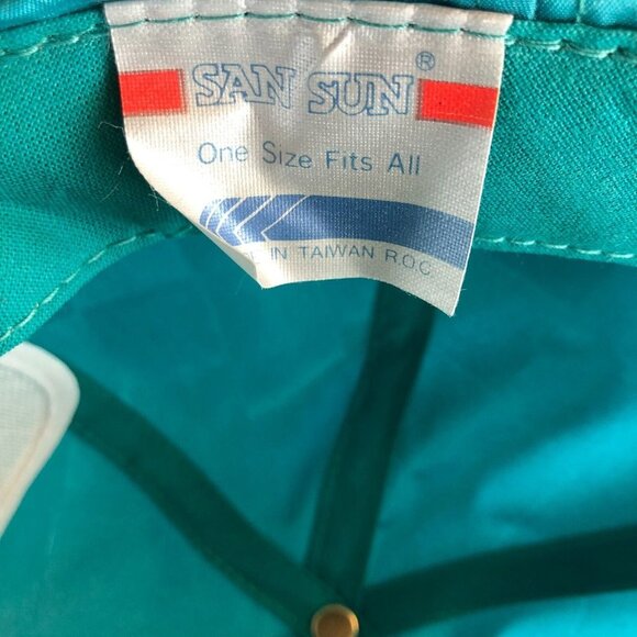 Vintage JOHN DEERE Strap Hat Cap Rare 80s Retro Style San Sun Checkered Squares - Picture 4 of 4